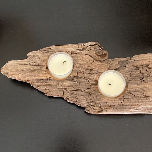 Driftwood candle holder tealight votive - Picture 4 of 6